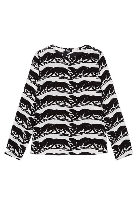 LONG-SLEEVED TOP BLACK / WHITE 1