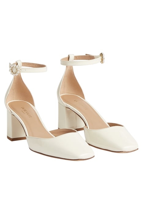 DARLING - BLOCK HEEL PEAR OFF WHITE 2