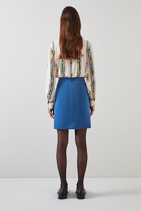 SK DEBORAH CORD SKIRT BLUE 2