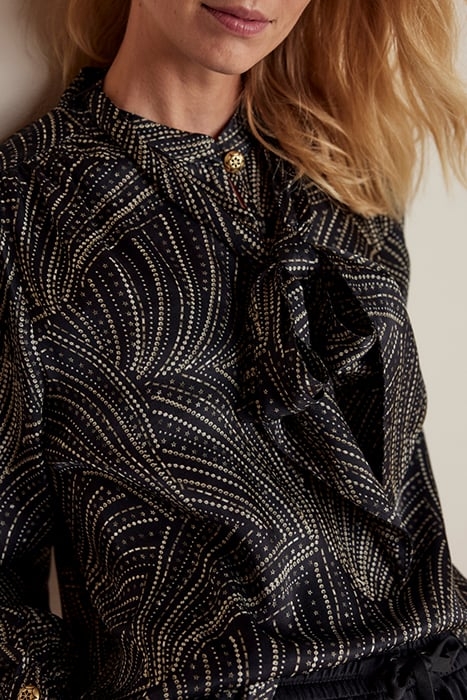 25YEARS: TOP SEQUINS PRINT BLACK 5