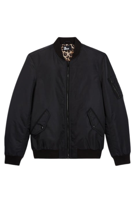 BOMBERS SHAPED JACKET WITH RIBBED EDGES BLACK 5