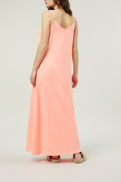 STRAPPY DRESS FLUOR CORAL 2