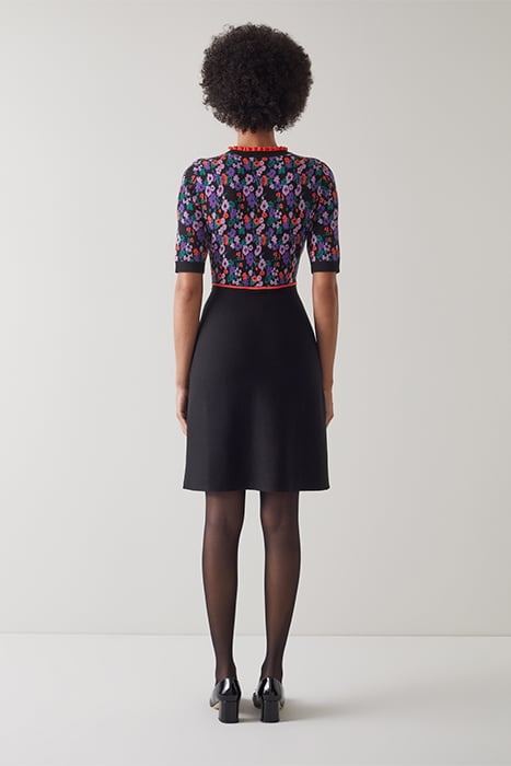 DR JOY - JACQUARD KNIT DR BLACK 2