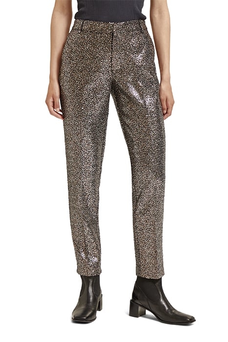 LOWRY MID RISE SLIM PANT IN MIXED SEQUINS BLACK 1