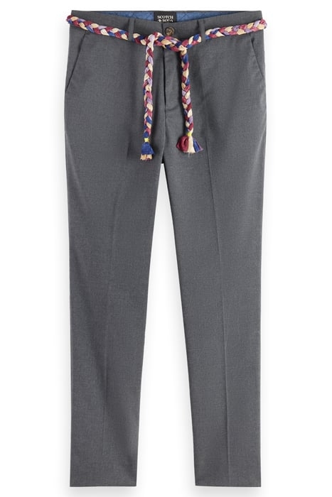 IRVING - SLIM TAPERED MELANGE VISCOSE-BLEND CHINO SEAL GREY 3