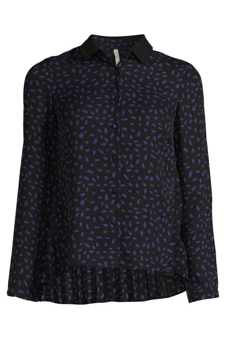 BLACK REDESIGNED POLKA DOT BLOUSE WITH PLEATED BACK 3