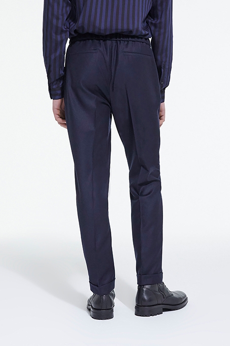 SUIT TROUSERS WITH ELASTIC BELT NAVY 2