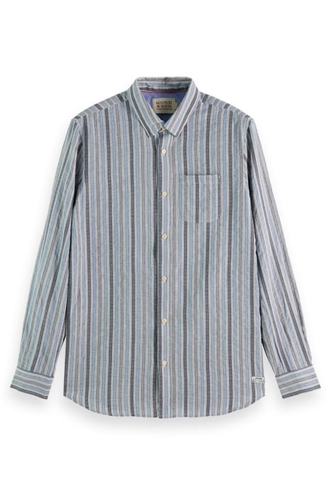 LIGHTWEIGHT DOBBY STRIPE SHIRT BLUE STRIPE 1