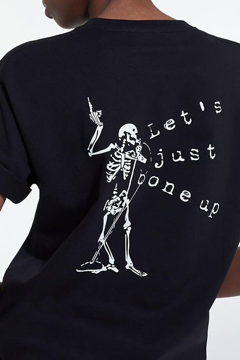 SHORT-SLEEVED MONOCHROME SCREEN PRINT T-SHIRT BLACK 7