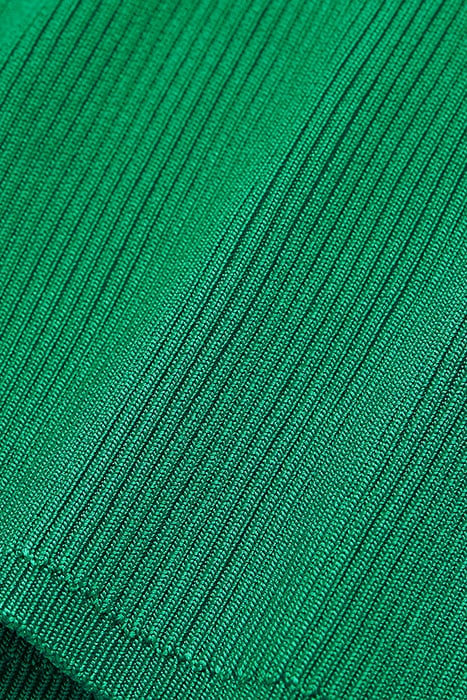 LONG SLEEVED ROUND NECK SWEATER IN VISCOSE GREEN 2