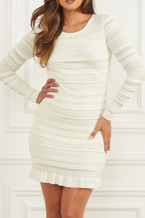 BETH SWEATER DRESS PALE PEARL 1