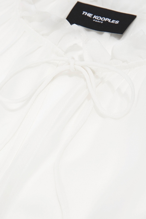 SHORT SLEEVED VAPOROUS CROP TOP OFF WHITE 7