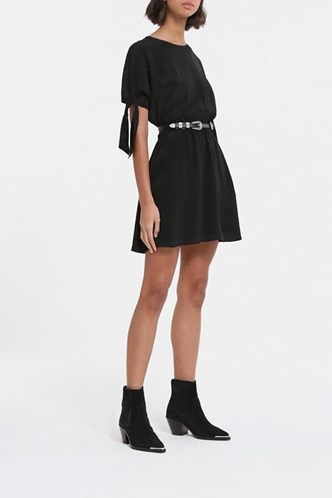 SHORT DRESS SHORT SLEEVES ELASTIC SIZE BLACK 3