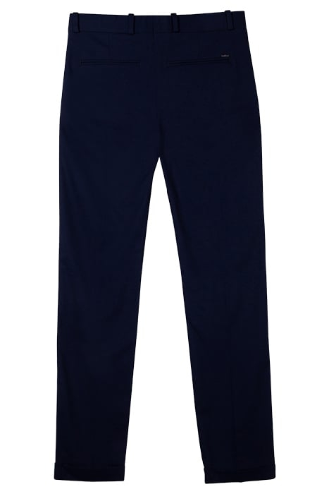 INDIGO DECORATIVE FABRIC SLIM SUIT TROUSERS INDIGO 2