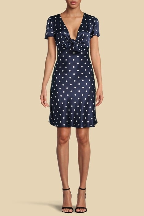 SS LINDA BOWED SATIN OPTICAL SQUARE BLUE 1