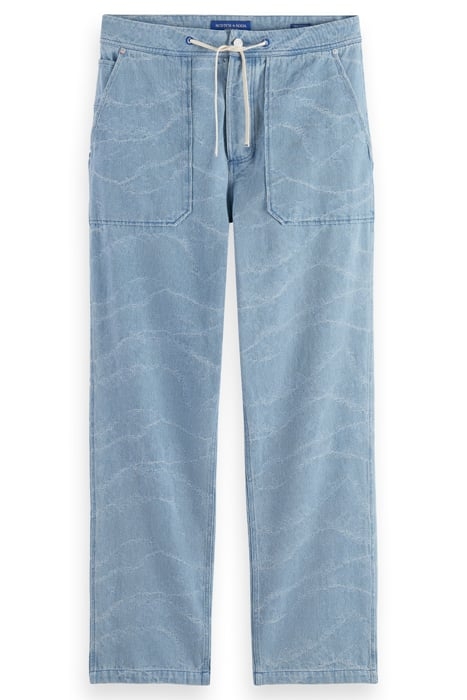 THE VERVE WORKWEAR PANT INDIGO WAVE JACQUARD INDIGO WAVE JAC 3