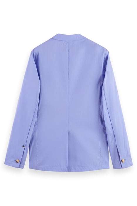 UNCONSTRUCTED COTTON-BLEND POPLIN BLAZER OCEAN MIST 4