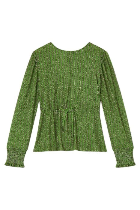 TJ ELLIE JERSEY PRINT TOP GREEN 4
