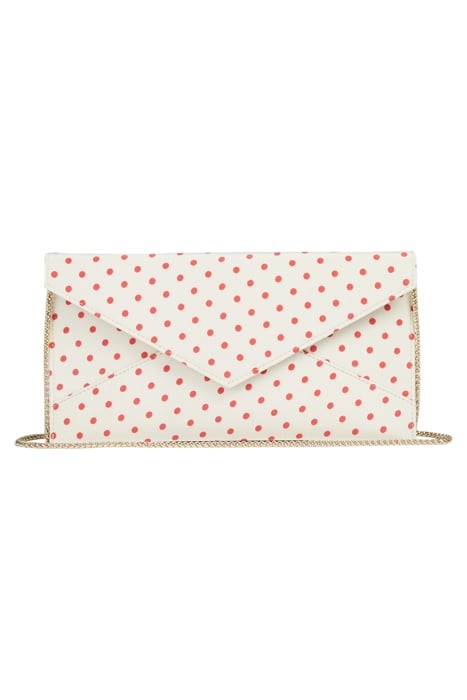CU KENDALL CLUTCH SPOT IVORY/RED 1