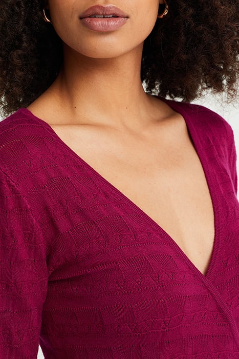 KNITTED CARDIGAN DARK PURPLE 5