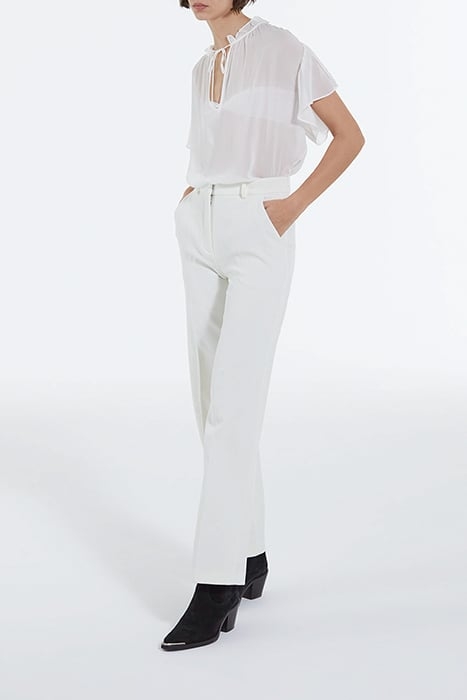 SHORT SLEEVED VAPOROUS CROP TOP OFF WHITE 3