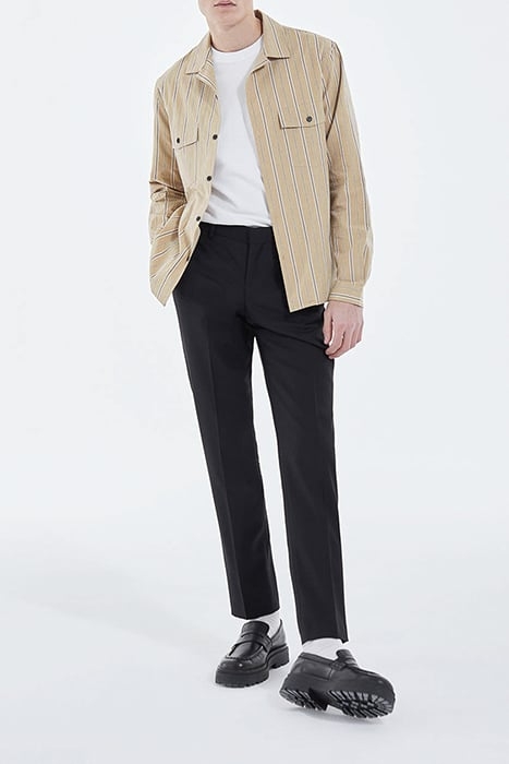 LONG-SLEEVED SHIRT WITH CHEST POCKETS CAMEL / BLACK 3