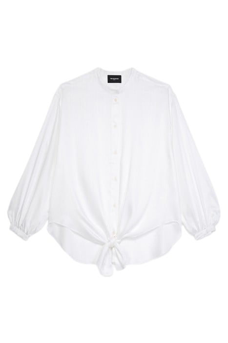 TIED BOW DETAIL SHIRT ECRU 1