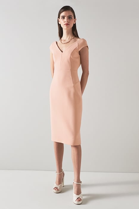 DR EDEN - V NECK OFF SHOU LIGHT PINK 1