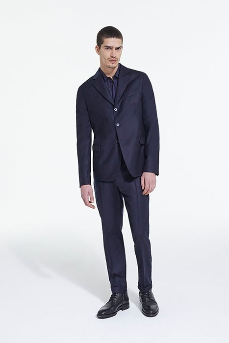 WOOL SUIT JACKET WITH FLAP POCKETS NAVY 3