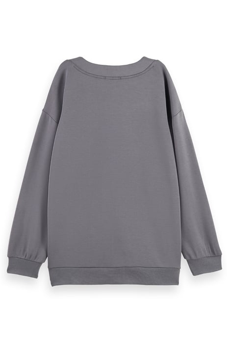 OVERSIZED JERSEY BOMBER JACKET DARK GREY 5