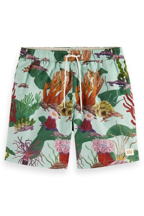 MID LENGTH SWIM SHORT ALL OVER PRINT CORAL REEF AOP 1