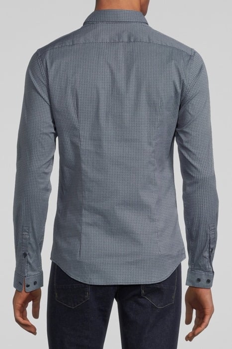 NAVY MINIMALIST PRINT EASY CARE SLIM SHIRT NAVY 2