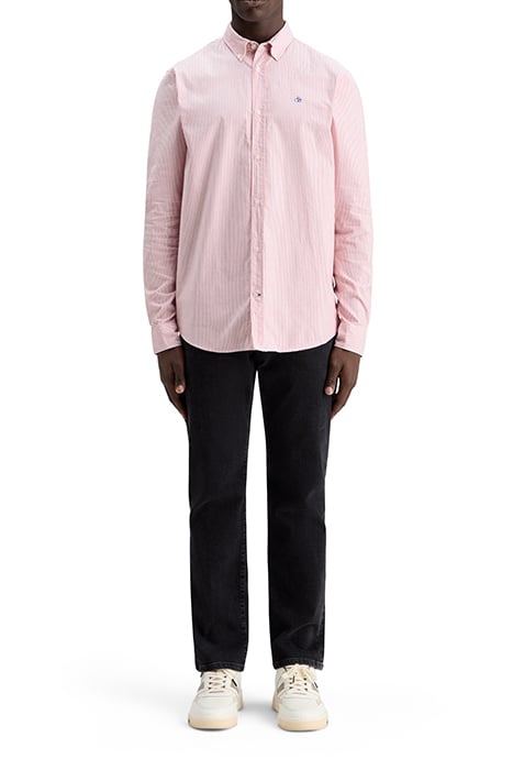 ESSENTIAL OXFORD STRIPE SHIRT LOBSTER / WHITE STRIPE 3