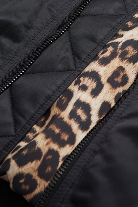 BOMBERS SHAPED JACKET WITH RIBBED EDGES BLACK 7