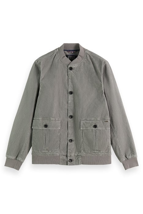 WASHED CORDUROY BOMBER JACKET SEAL GREY 1