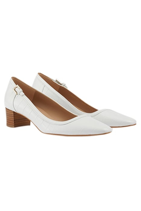 AMELIABLOCKEDSTACKHEEL OFF WHITE 2