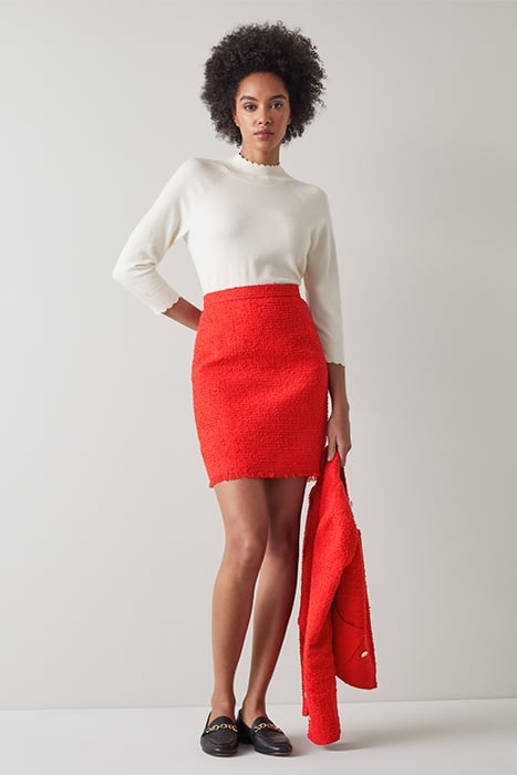 SK SASKIA - TWEED A LINE RED 2