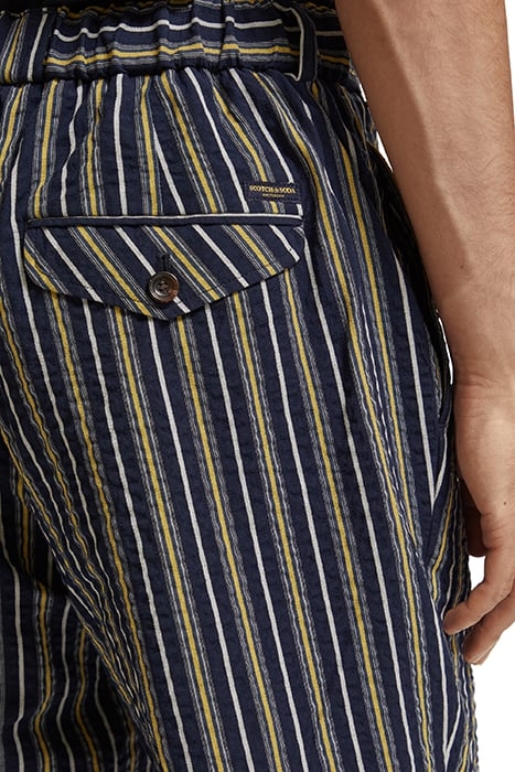 SEASONAL - LOOSE TAPERED STRIPED SEERSUCKER CHINO NAVY/ WHIT 6