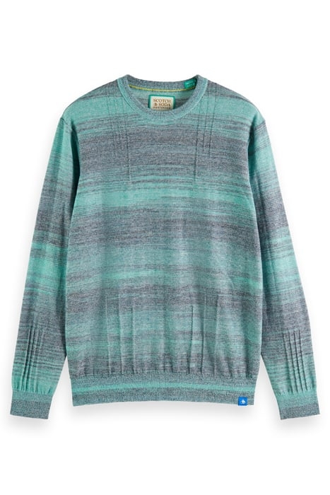 PULLOVER WITH GRADIENT AND REVERSE DETAILS SEA GLASS 1
