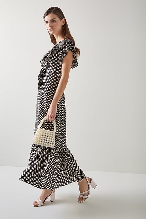 DR DAPHNE POLKA DOT DRESS BLACK/CREAM 4