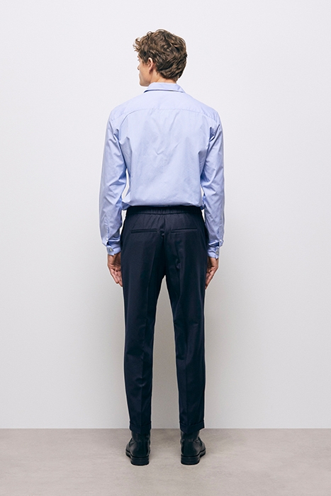 SUIT TROUSERS WITH ELASTIC BELT NAVY 3