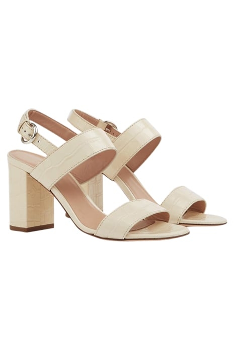 RAYA CROC EFFECT SANDAL BUTTERCREAM 2