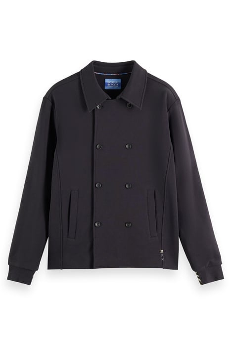 DOUBLE BREASTED BUTTON UP JACKET DEEP SEA 1