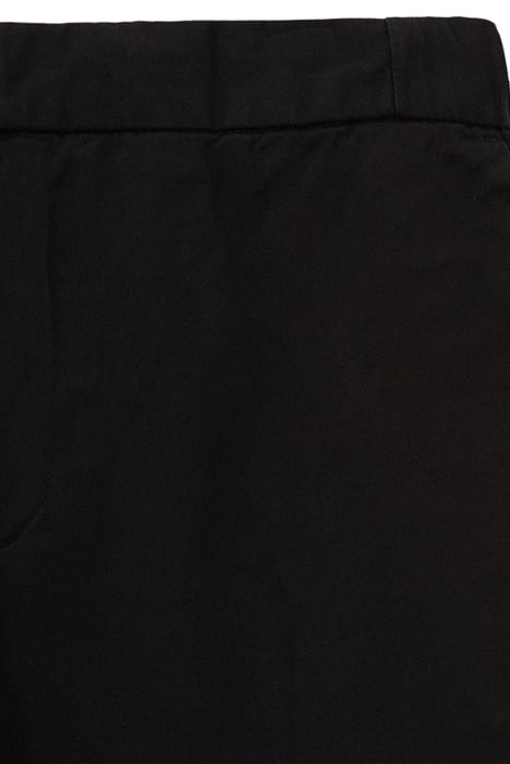 STRAIGHT COTTON TROUSERS WITH SEMI-ELASTIC BELT BLACK 2