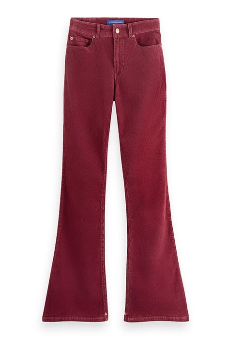 THE CHARM - HIGH RISE FLARED PANTS IN GARMENT DYE CORDUROY B 4