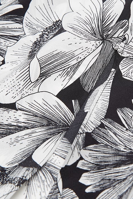 ROMANTIC GARDEN LONG SKIRT BLACK WHITE 6