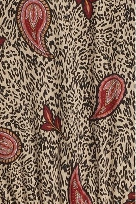 ECRU LONG RECYCLED PAISLEY LEOPARD PRINT DRESS 5