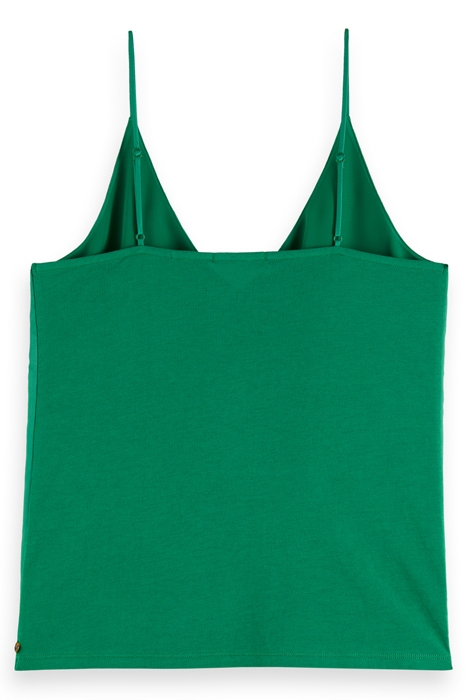 JERSEY TANK WITH WOVEN FRONT PINE TREE 5