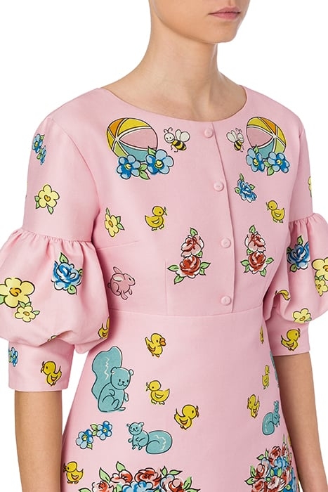 CALICO ANIMALS DUCHESS DRESS PINK 4