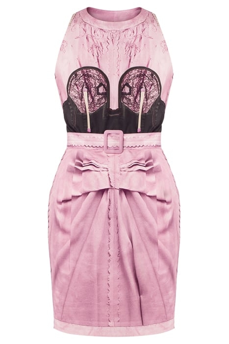 INSIDE OUT TROMPE-L'ŒIL POPLIN DRESS MULTICOLOR 3